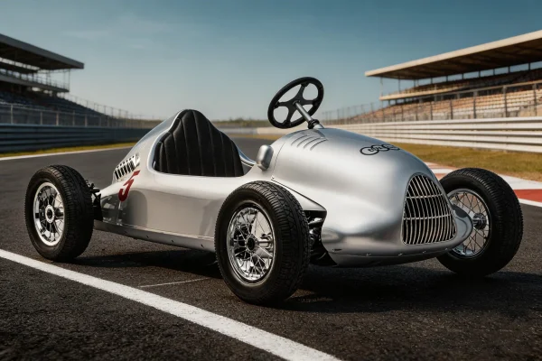 岳氏車業新品推出YSA900奧迪授權~單座兒童電動車銀艦賽車