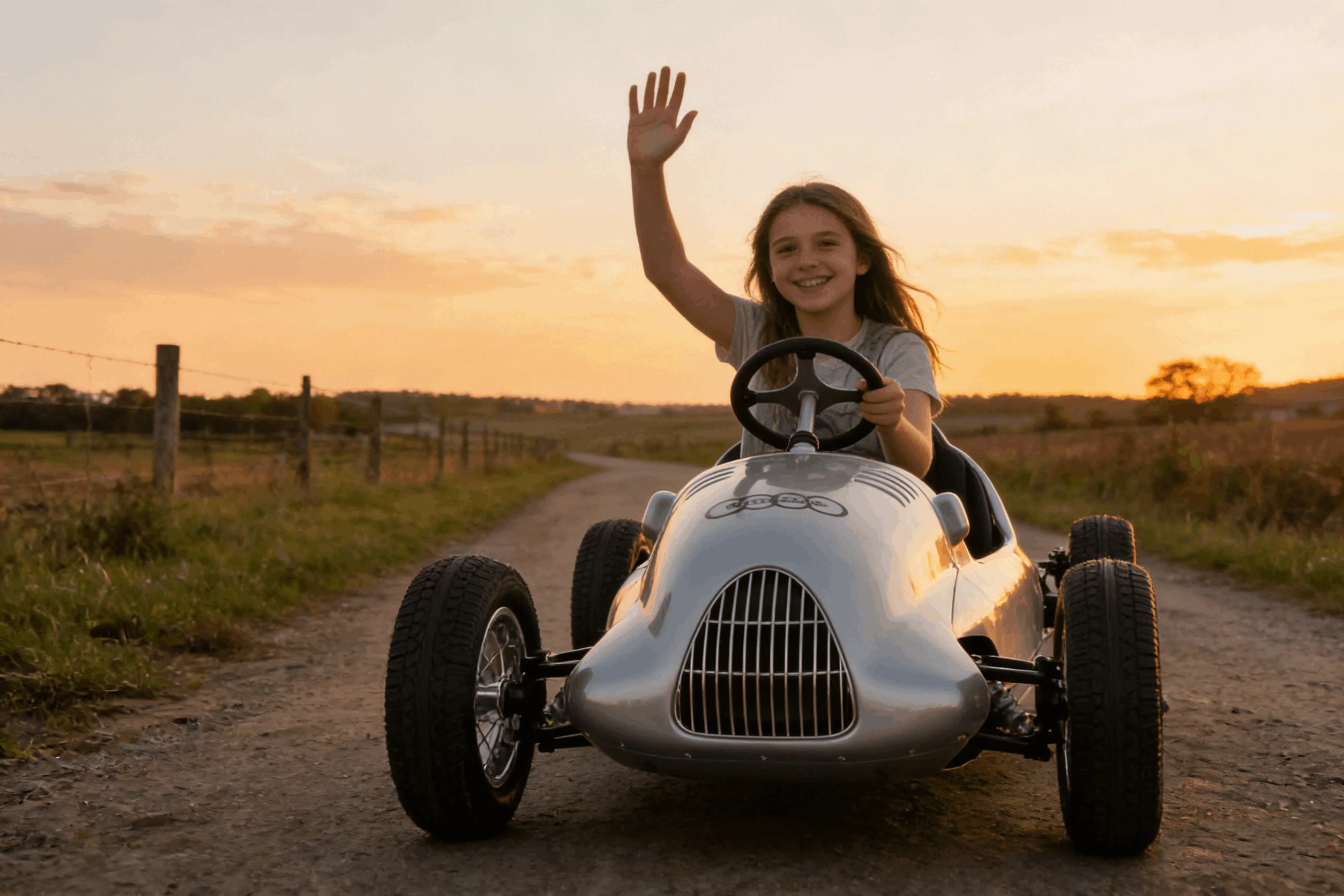銀翼出鞘，風為我嘯!復古賽車美學，給孩子專屬 F1 體驗。
