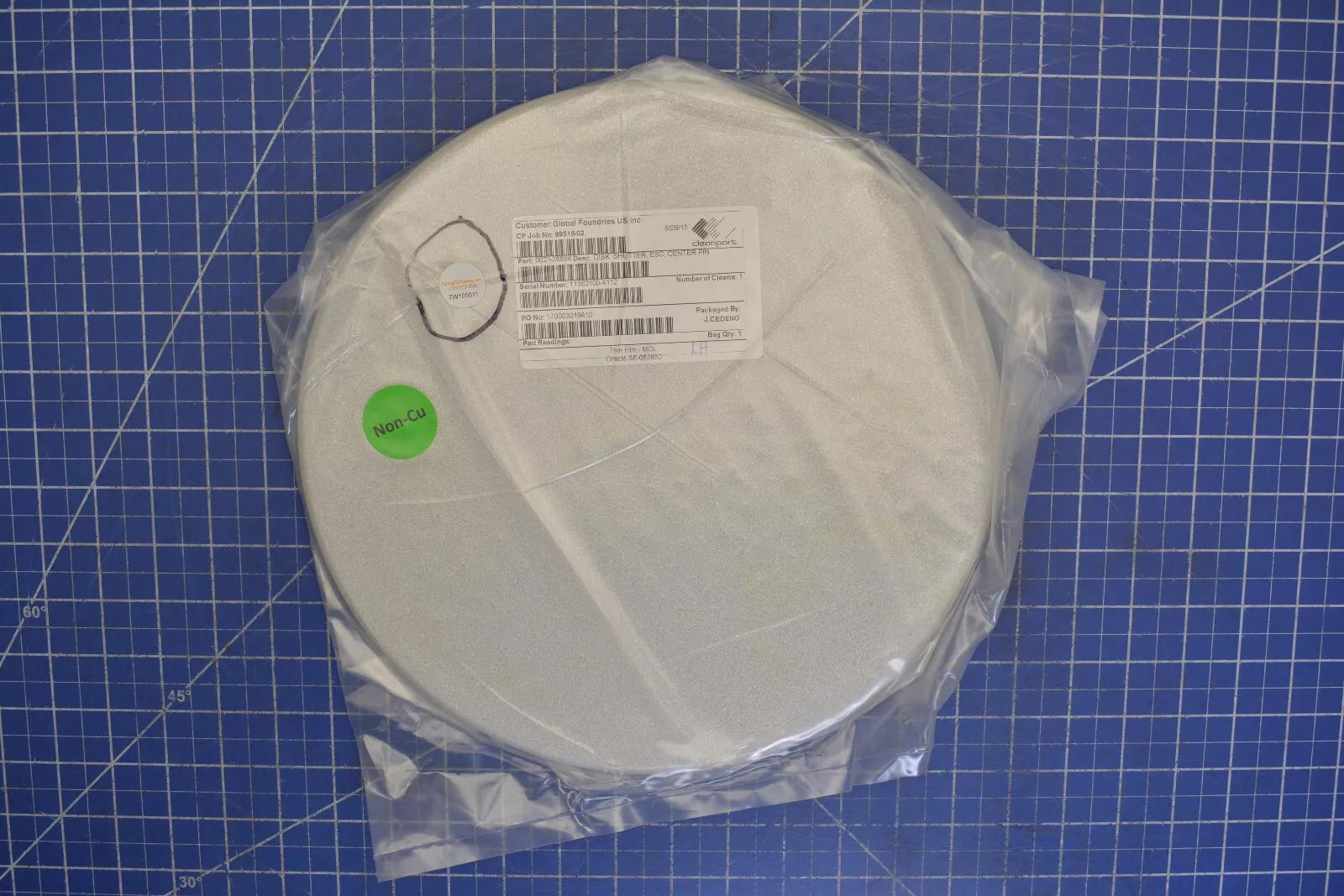 0021-26896 DISK SHUTTER ESC CENTER PIN AL ARC SPRAYED APPLIED MATERIALS AMAT