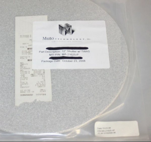 0021-19207 DISK 12 INCH SHUTTER ESC SIP TA TAN 300MM APPLIED MATERIALS AMAT