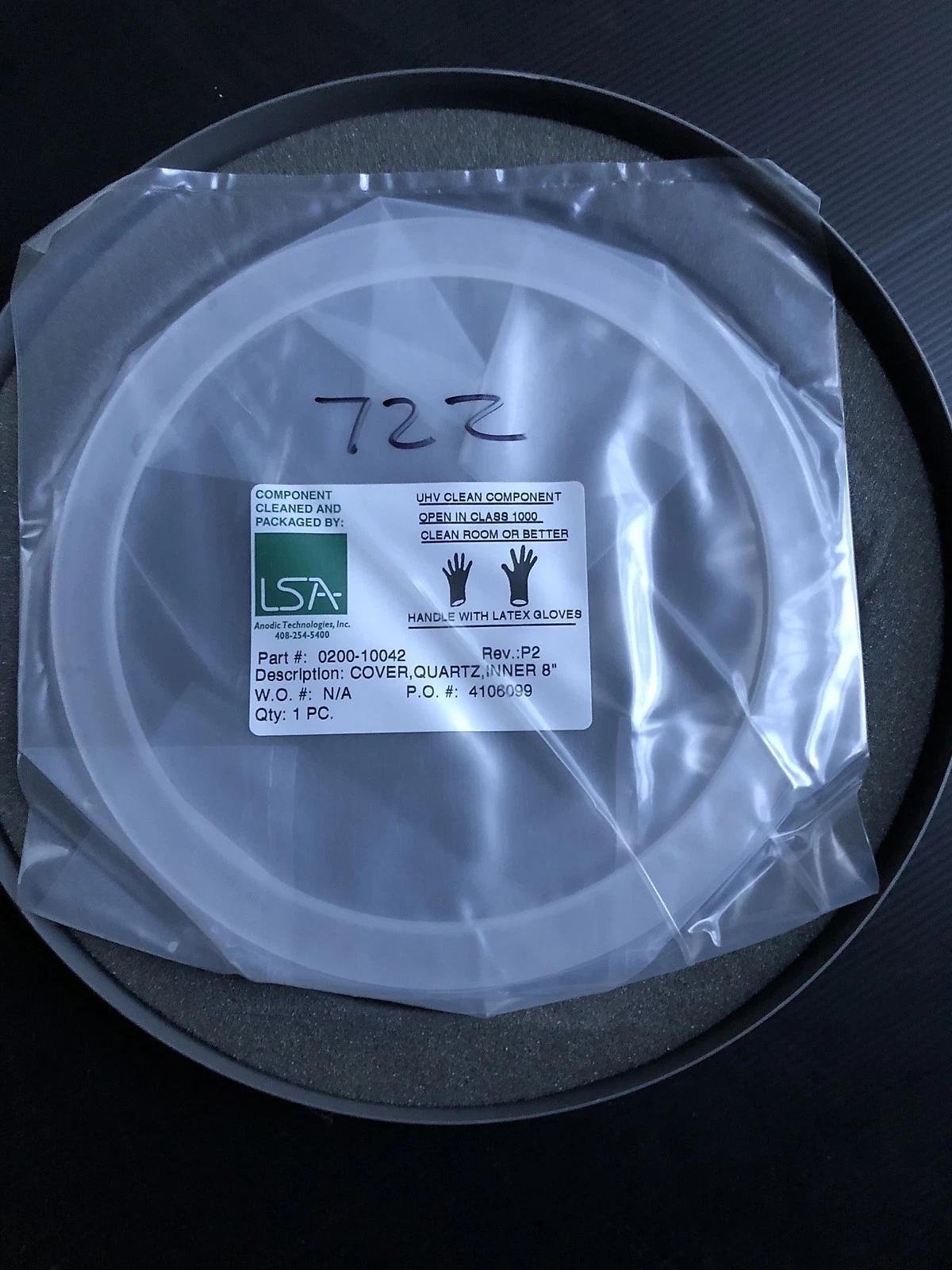 AMAT 0200-10042 QUARTZ COVER INNER 8" NOTCH STEP3 ESC