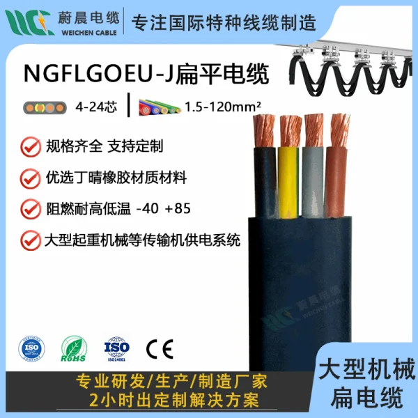 WEICHEN NGFLGOEU-J 起重機(jī)大型龍門吊斗輪機(jī)扁平電纜線