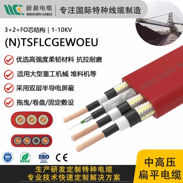 WEICHEN (N)TSFLCGEWOEU-FO中高壓卷筒扁平電纜復(fù)合光纖 