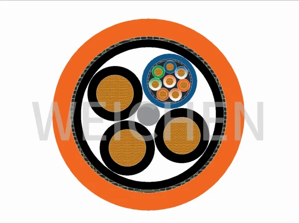 WEICHEN FTYY 3×+3CAT5E 抗拉003/500KG防海水電纜