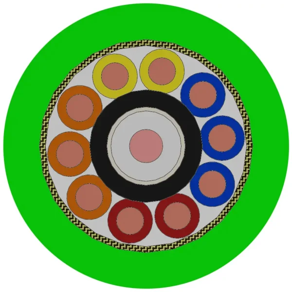 WEICHEN 同軸凱夫拉增強(qiáng)型海底視頻電纜