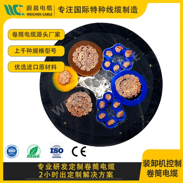 WEICHEN 垃圾吊抓斗電纜3*16+1*10+5*1.5,PUR護(hù)套帶加強(qiáng)編織層