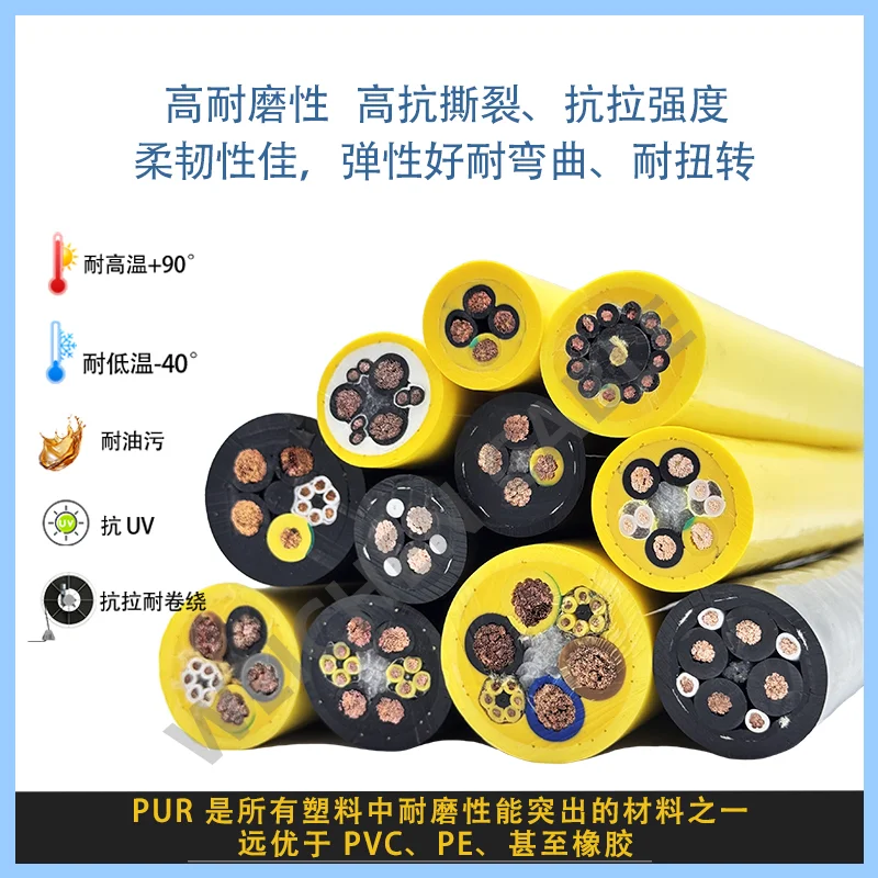 抓斗垃圾吊卷筒電纜 HFFELX-PUR RLR 4*10+4*4mm2 3*16mm2+3*3*1.5mm2 