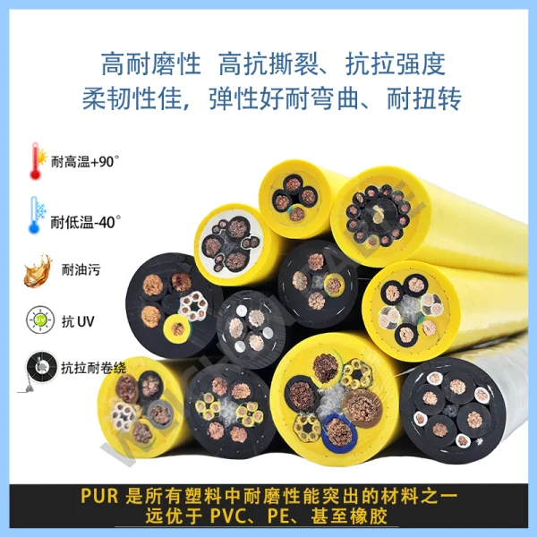 抓斗垃圾吊卷筒電纜 HFFELX-PUR RLR 4*10+4*4mm2 3*16mm2+3*3*1.5mm2 