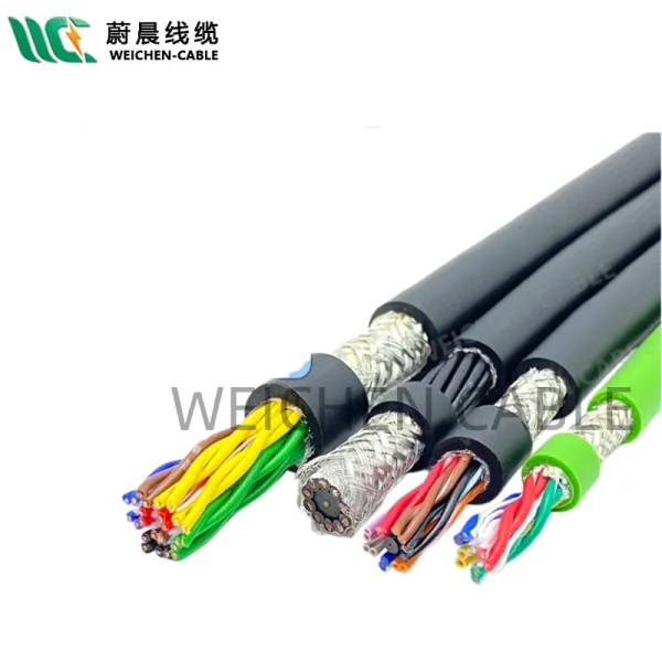 WEICHEN 3X2X0.2+2X0.5高速拖链用伺服电机电缆双护套带屏蔽