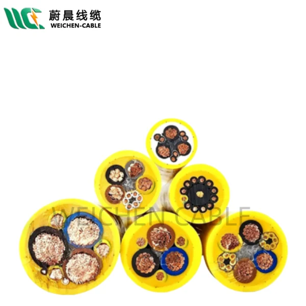 WEICHEN/edfcom官网入口抓斗垃圾吊卷筒电缆 HFFELX-PUR RLR 4*10+4*4mm² 3*16mm²+3*3*1.5mm² 