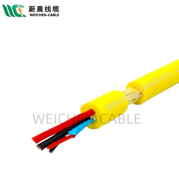 WEICHEN/edfcom官网入口 ROV中性浮力电缆2*22AWG 零浮力电缆凯夫拉抗拉耐磨