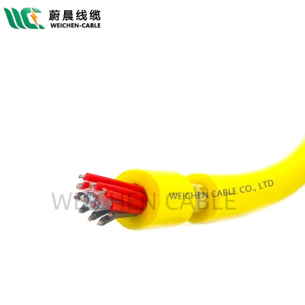 WEICHEN/edfcom官网入口 10芯双绞屏蔽水密信号控制线 承重承压承力水下零浮力电缆