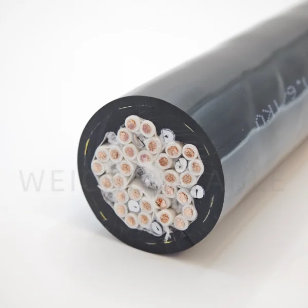 WEICHEN/edfcom官网入口 蓄缆筐吊具电缆36/42/48芯*2.5含铅珠链 高柔性柔软聚氨酯PUR