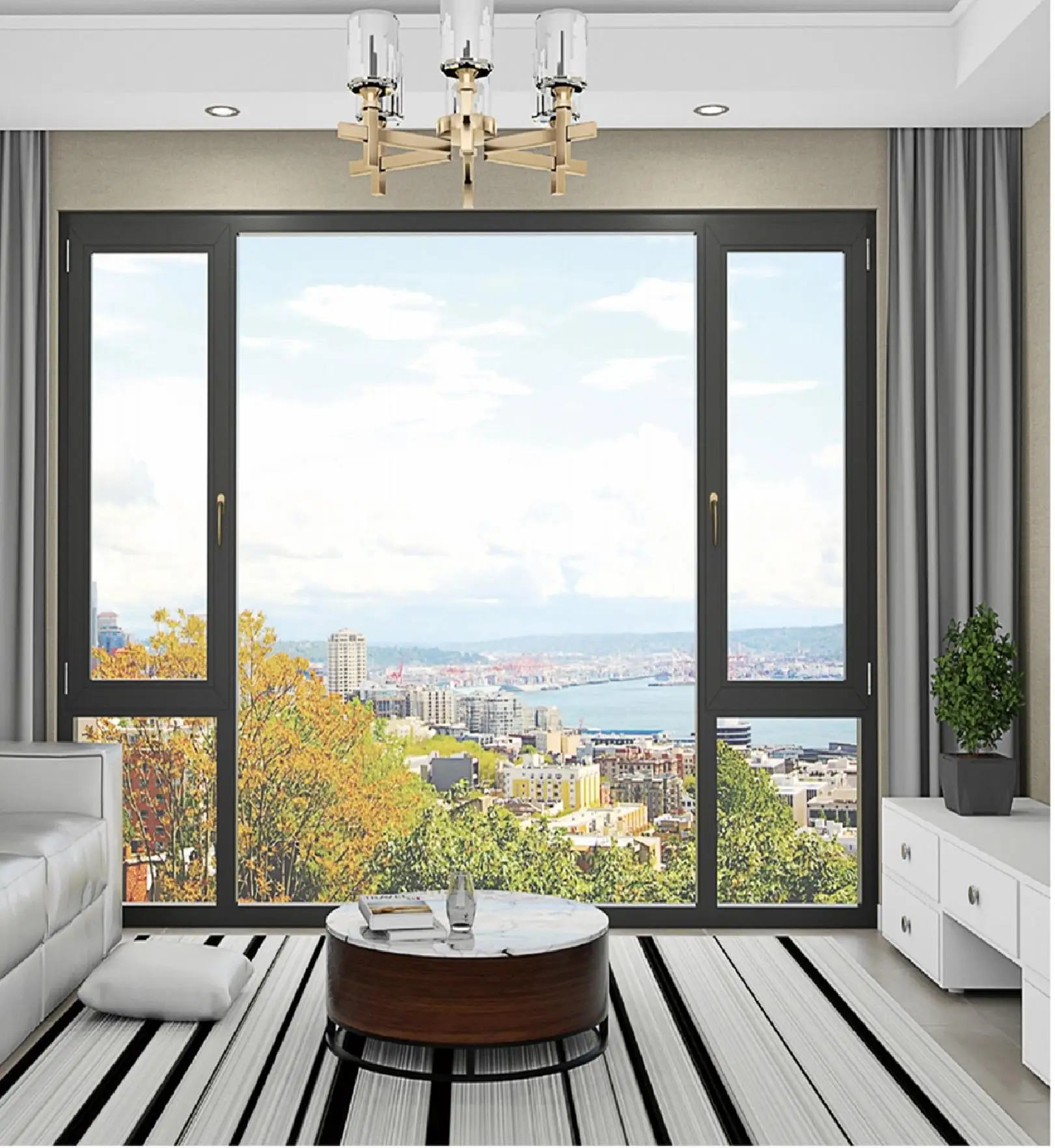 HG55 non-broken bridge aluminum alloy casement window