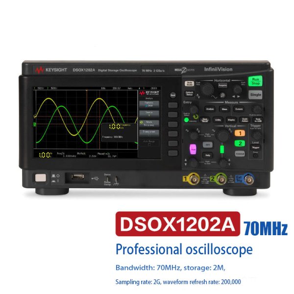 KEYSIGHT是德 DSOX1202A 示波器：70/100/200 MHz, 4個模擬通道