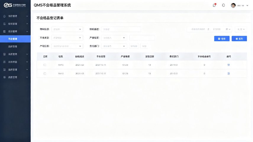 智能QMS的不良率,QMS质量管理软件