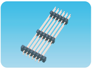 2.54mm 排针,双排,三塑,180度