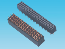 2.0mm 三排母,180度,塑高6.35mm