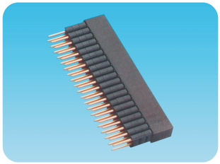 2.54mm 双排母,180度,Y形端子,塑高8.5+7.62mm