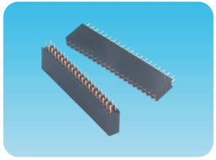 2.54mm 双排母,180度,塑高11.0mm