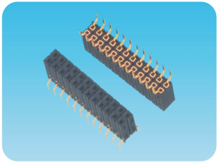 2.54mm 双排母,U型端子. 6.0/7.62mm蜈蚣脚