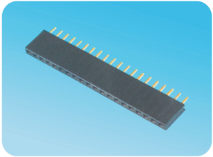 2.54mm 单排母,180度,Y形端子,塑高8.5mm