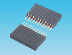 1.27mm 单排母,180度,塑高8.5mm