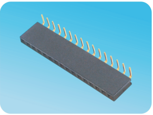 2.54mm 单排母,90度,Y形端子,塑高8.5mm