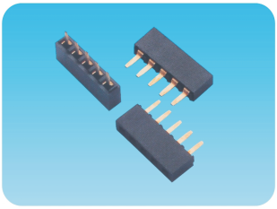 2.54mm 单排母,180度,塑高5.0mm