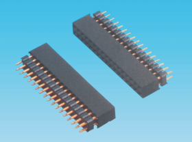 2.0mm 双排母,180度,塑高6.35+2.0mm