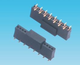 1.27mm 单排母,SMT,塑高5.7mm(可带夹持盖)