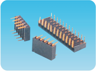 2.54mm 单排母,90度,侧插型,塑高3.4mm