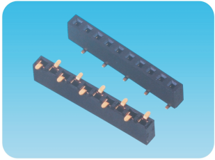 2.54mm 单排母,SMT,塑高5.0mm(可带夹持盖)