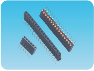 2.54mm 单排母,U形端子,蜈蚣脚,塑高8.5mm
