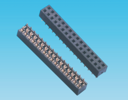 2.0mm 双排母,180度,塑高4.0/4.3/4.6mm