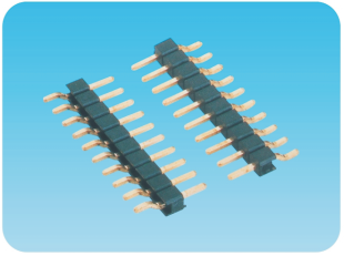 2.54mm 单排针,卧贴,SMT,塑高2.54mm(可带夹持盖)