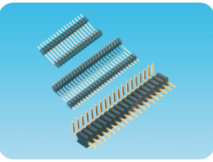 1.27mm排针,单排,90度,单塑/多塑