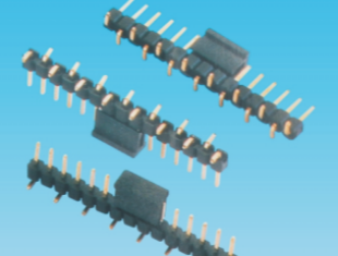 2.0mm单排针,180度,SMT,塑高1.5/2.0mm(可带夹持盖)