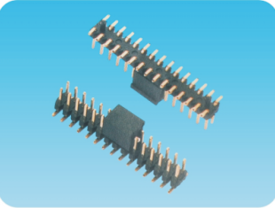 2.0mm双排针,180度,SMT,塑高1.5/2.0mm
