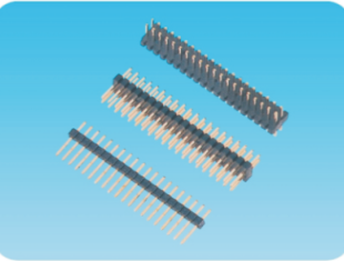 1.0mm单/双排针,180度,塑高1.0/1.5mm