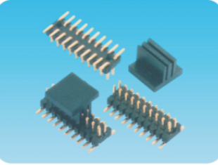 1.0mm双排针,SMT,塑高1.0/1.5mm