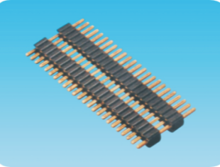 1.27mm单排针,双塑,180度,塑高1.0/1.7/2.0/2.54mm