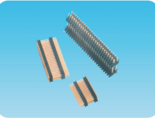 0.8*1.2mm双排针,双塑,SMT,塑高1.38mm