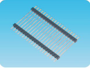 2.0mm单排针,双塑,180度,塑高1.5/2.0mm