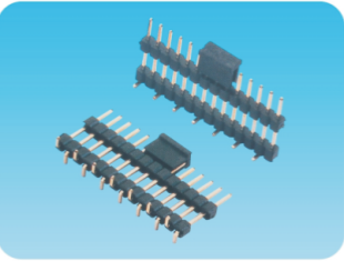 2.0mm单排针,双塑,SMT,塑高1.5/2.0mm(可带夹持盖)