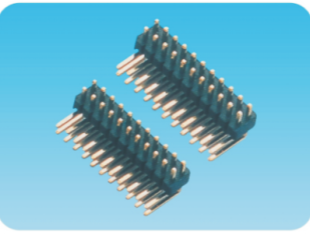 1.27mm双排针,90度,塑高1.0/1.5/2.0/2.54mm