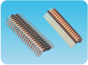 2.0mm双排针,双塑,90度,塑高1.5/2.0mm
