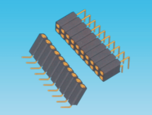 2.54mm 圆孔,单/双排,90度