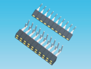 2.0mm 圆孔,单/双排,90度