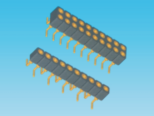 2.0mm 圆孔,单/双排,SMT
